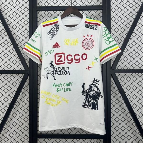 Camiseta Edición Especial Ajax x Bob Marley 25/26 Blanca